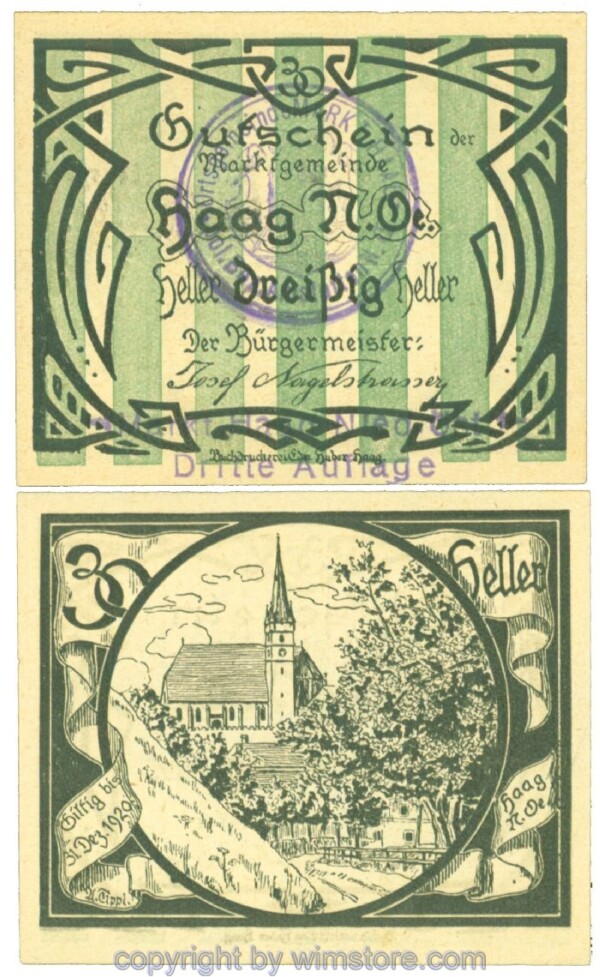 Haag (Markt), J00318VIb, 30 Heller; 1