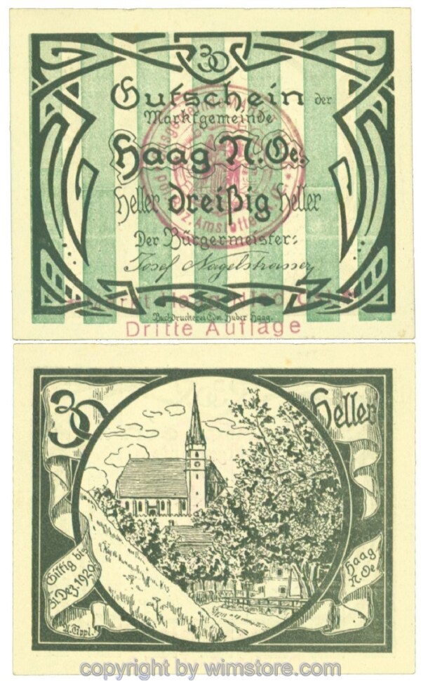 Haag (Markt), J00318VIb, 30 Heller; 1