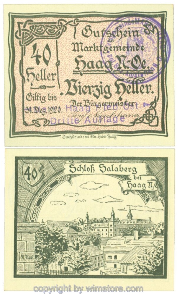 Haag (Markt), J00318VIb, 40 Heller; 1