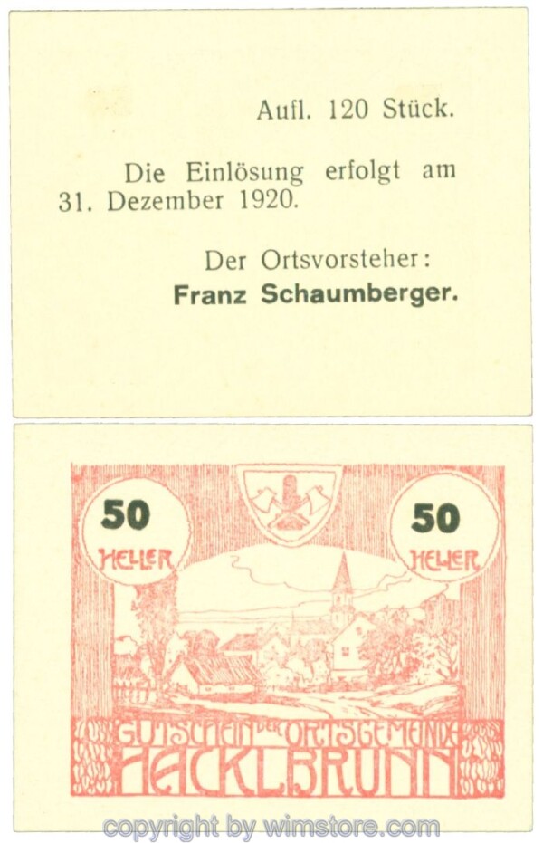 Hackelbrunn, J00323SIe, 50 Heller; 1