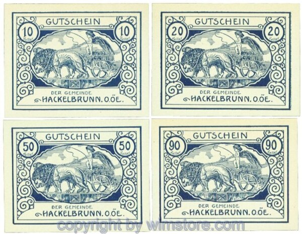 Hackelbrunn, J00323SIVa, Serie 10, 20, 50, 90 Heller; 1
