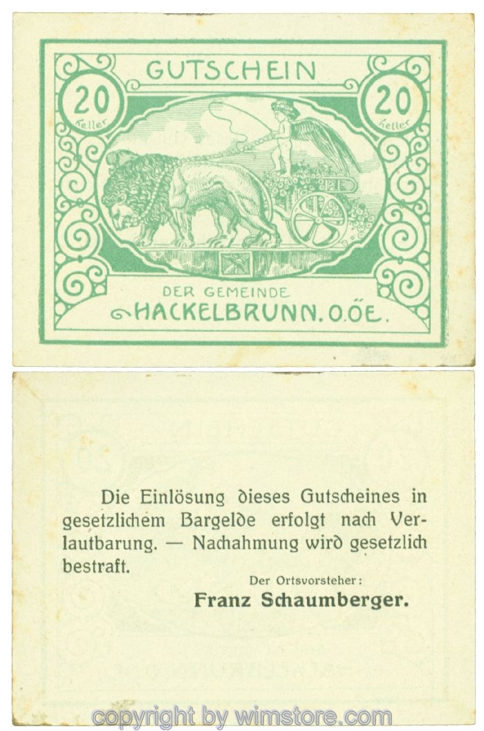 Hackelbrunn, J00323SIVc, 20 Heller; 1