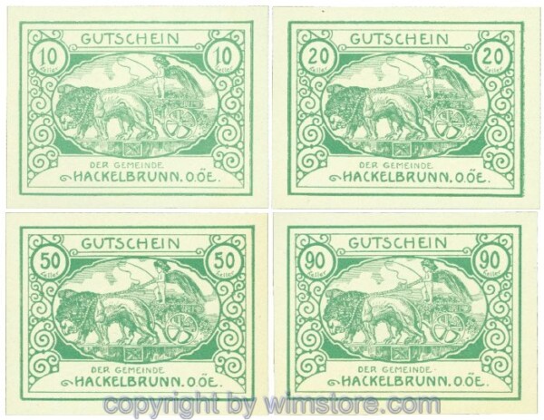 Hackelbrunn, J00323SIVc, Serie 10, 20, 50, 90 Heller; 1