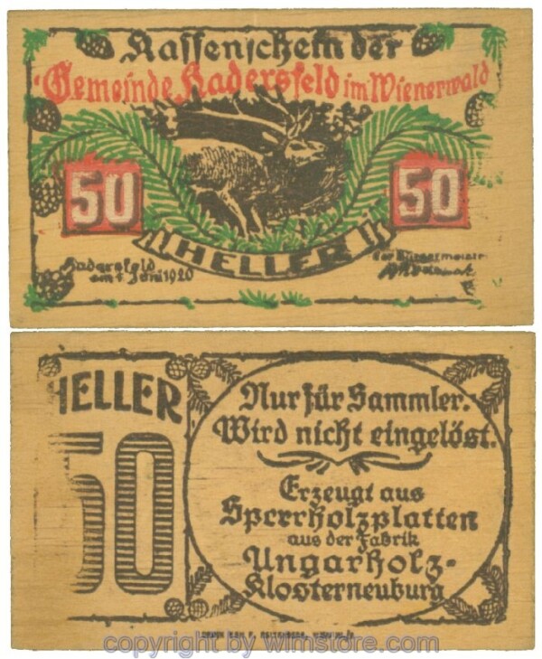 Hadersfeld, J00327Ia, 50 Heller; 1