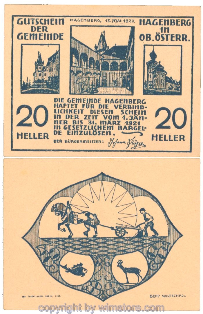 Hagenberg, J00330a, 20 Heller; 1-