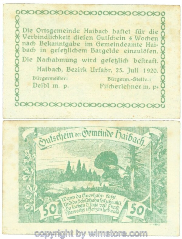 Haibach (Gemeinde), J00333a3, 50 Heller; 1-