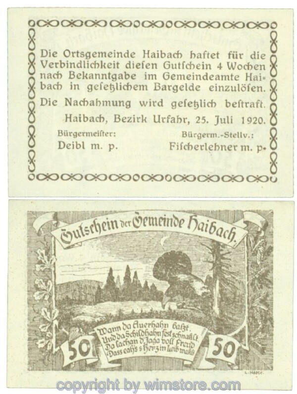 Haibach (Gemeinde), J00333b9, 50 Heller; 1