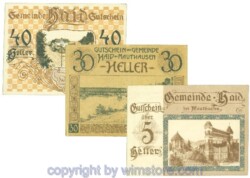 Haid bei Mauthausen, J00334II, Serie 5, 30, 40 Heller; 1