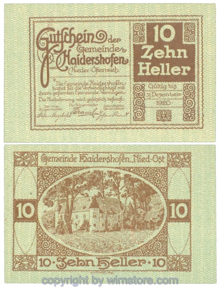 Haidershofen, J00335Iab, 10 Heller; 1-