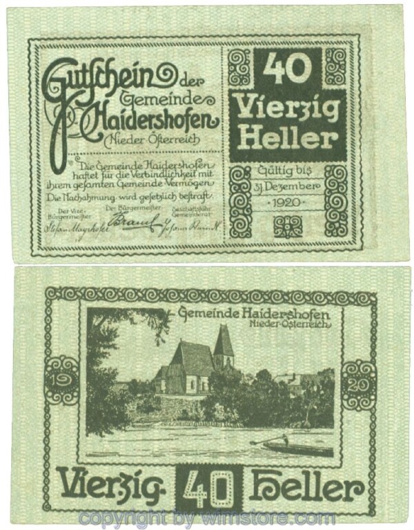Haidershofen, J00335Idb, 40 Heller; 1