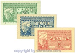 Hainfeld, Prv. Zweckverband, J00340a, Serie 10, 20, 50 Heller; 1