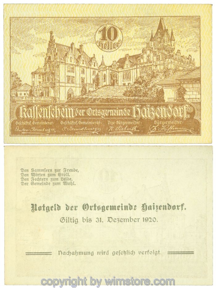 Haizendorf, J00341l48, 10 Heller; 1-