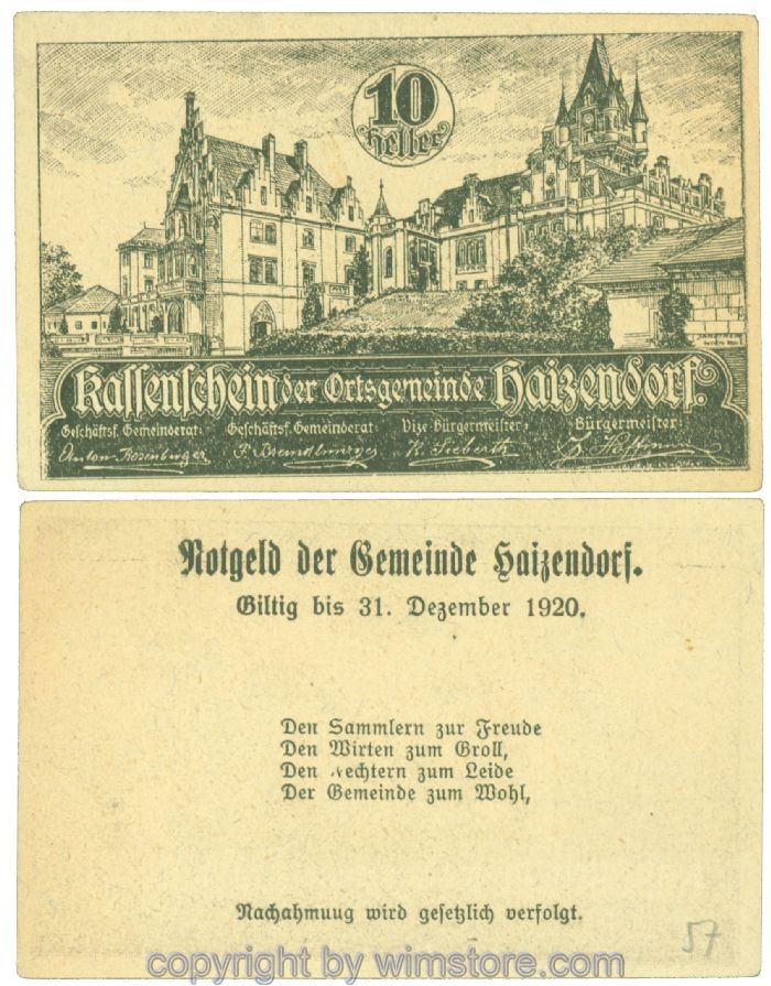 Haizendorf, J00341lI28, 10 Heller; 1