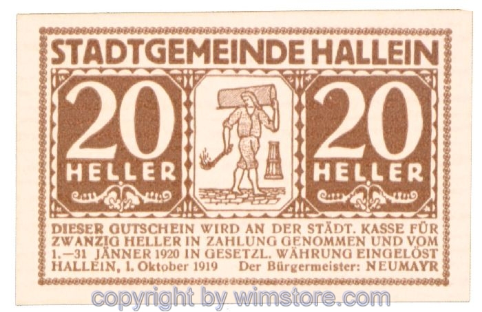 Hallein, J00344Ia1, 20 Heller; 1