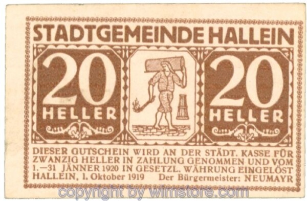 Hallein, J00344Ia2, 20 Heller; 1