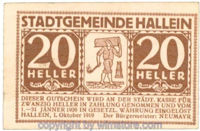 Hallein, J00344Ia2, 20 Heller; 1