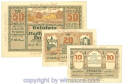 Hallein, J00344IIe, Serie 10, 20, 50 Heller; 1