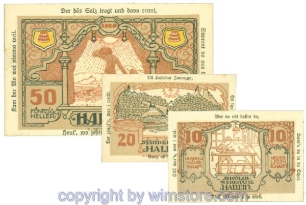 Hallein, J00344IIf, Serie 10, 20, 50 Heller; 1