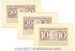 Hallein, J00344IIIAd, Serie 10, 20, 50 Heller; 1