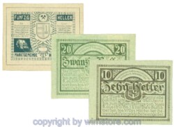 sn106275a Hallstatt, J00345a, Serie 10, 20, 50 Heller; 1