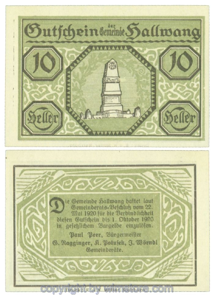 Hallwang, J00346aF, 10 Heller; 1