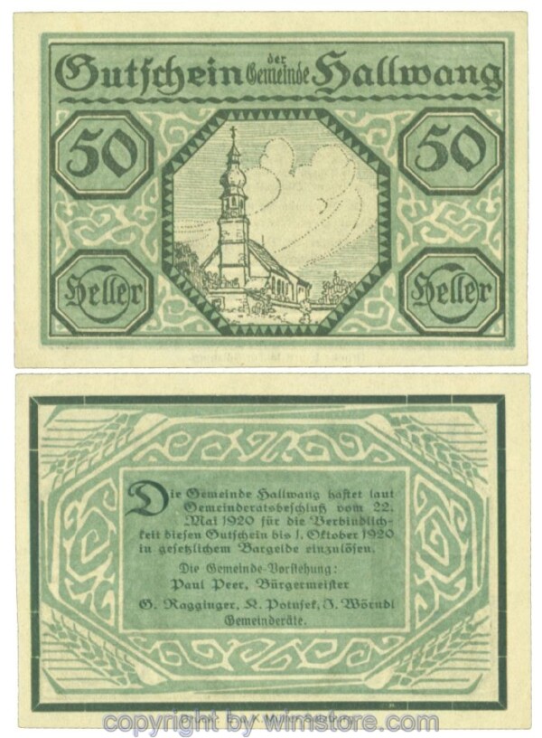 Hallwang, J00346a, 50 Heller; 1