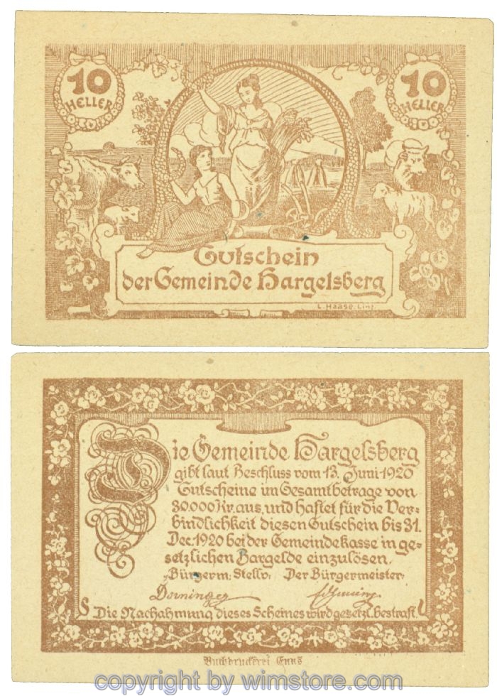 Hargelsberg, J00349Ia, 10 Heller; 1-