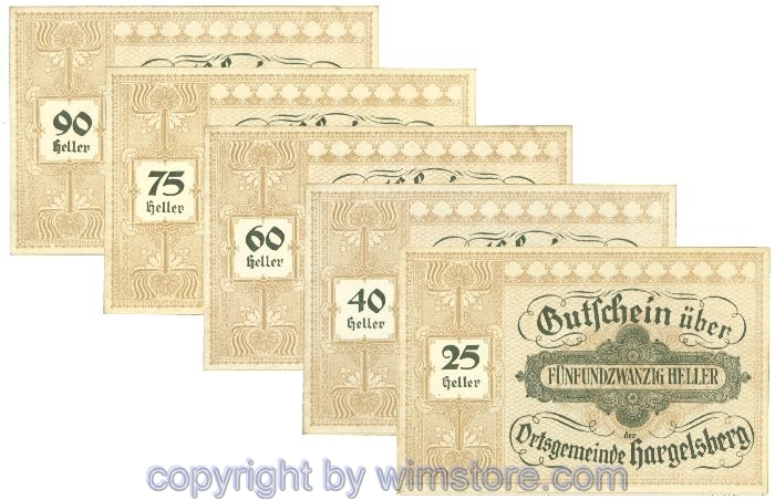 Hargelsberg, J00349SIIc, Serie 25, 40, 60, 75, 90 Heller; 1