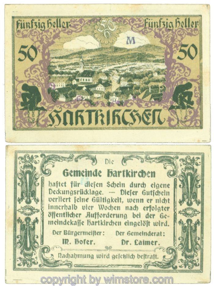 Hartkirchen, J00353S, 50 Heller; 1