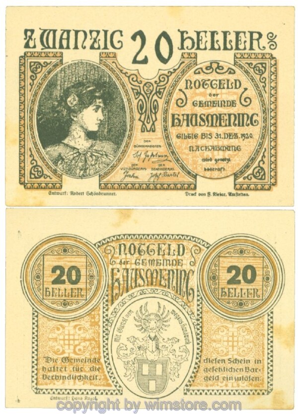 Hausmening, J00358Ia, 20 Heller; 1-