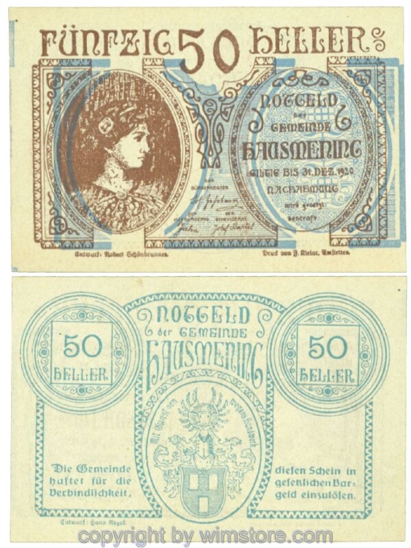 Hausmening, J00358Id, 50 Heller; 1