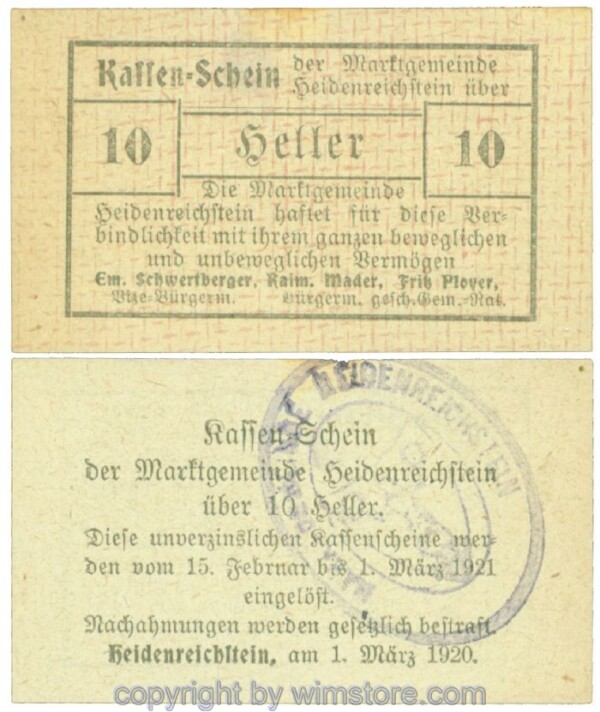 Heidenreichstein, J00360Ib11, 10 Heller; 1-