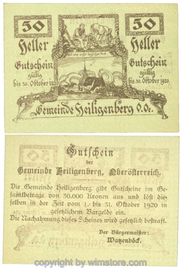 Heiligenberg, J00361IIa, 50 Heller; 1-