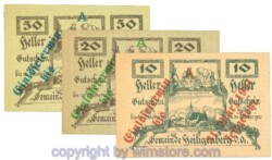 Heiligenberg, J00361III, Serie 10, 20, 50 Heller, Buchstabe A; 1-