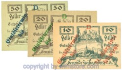Heiligenberg, J00361III, Serie 10, 20, 50 Heller, Buchstabe D; 1