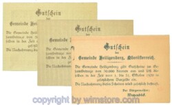 Heiligenberg, J00361III, Serie 10, 20, 50 Heller, Buchstabe W; 1