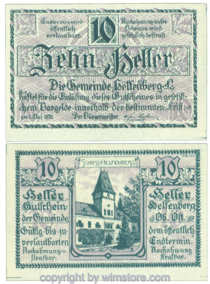 Helfenberg, J00363a, 10 Heller; 1
