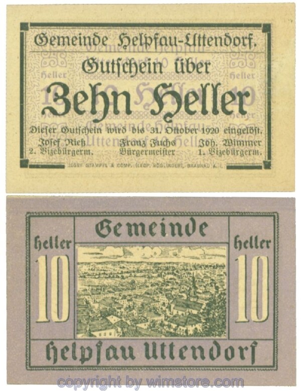 Helpfau-Uttendorf, J00365Ib2, 10 Heller; 1