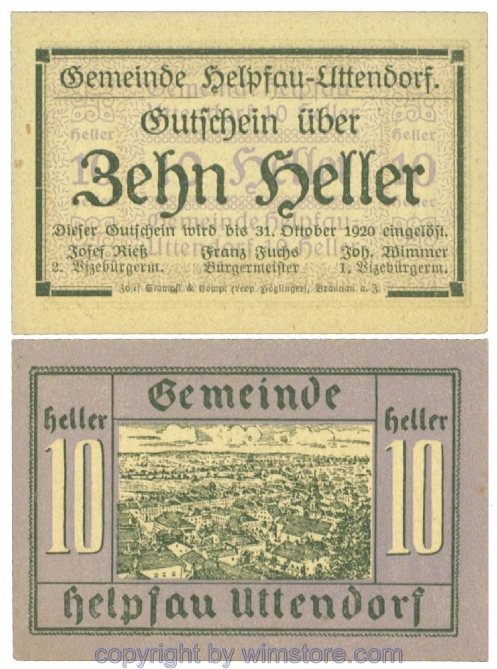 Helpfau-Uttendorf, J00365Ib4, 10 Heller; 1