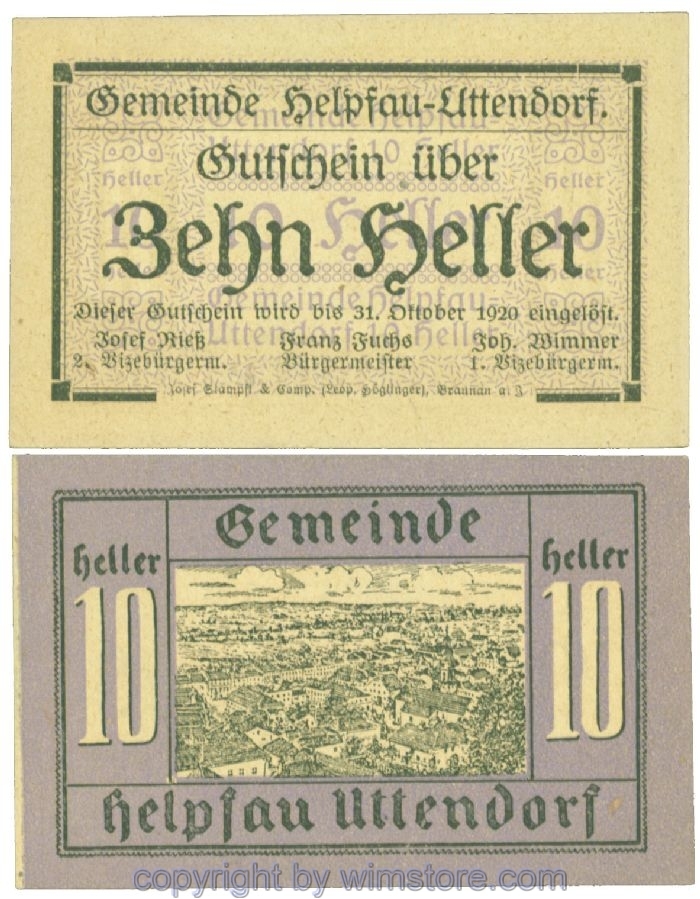 Helpfau-Uttendorf, J00365Ib8, 10 Heller; 1