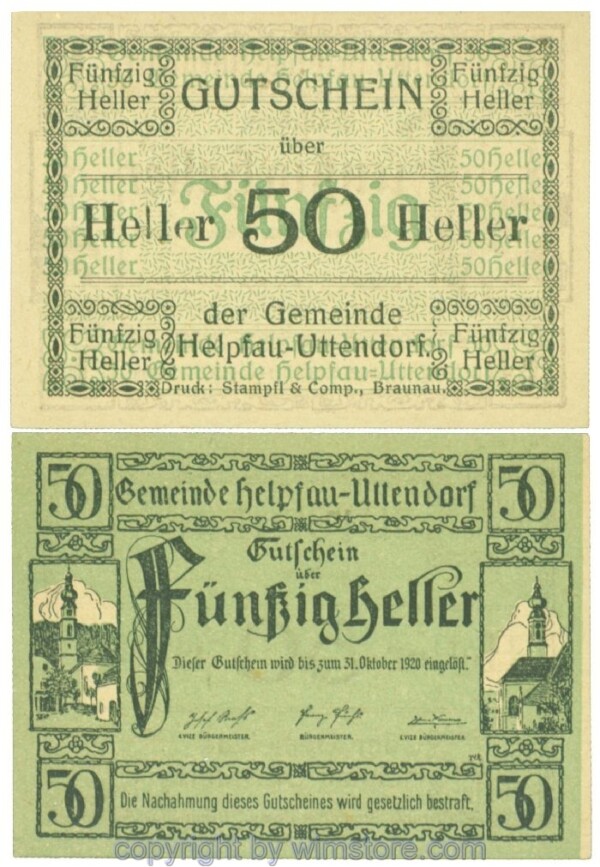 Helpfau-Uttendorf, J00365Ib14, 50 Heller; 1