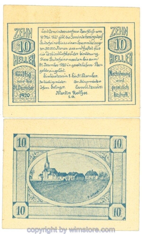 Herzogsdorf, J00373Ia, 10 Heller; 1-