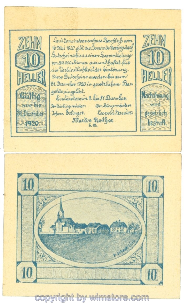 Herzogsdorf, J00373Ia, 10 Heller; 1-