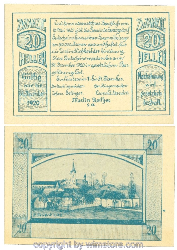Herzogsdorf, J00373Ia, 20 Heller; 1-