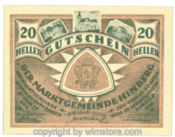 Himberg, J00374a, 20 Heller;
