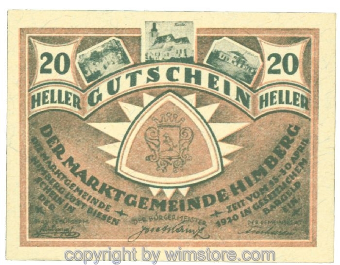 Himberg, J00374a, 20 Heller;