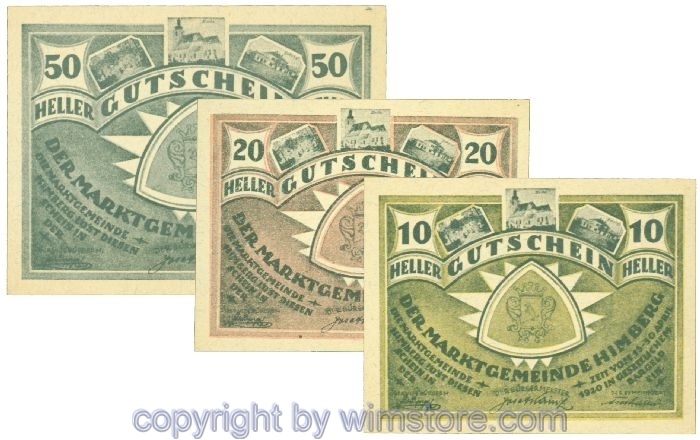 Himberg, J00374a, Serie 10, 20, 50 Heller;