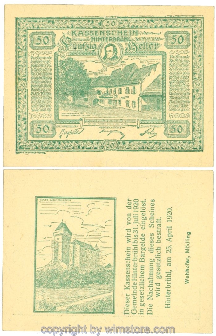 Hinterbrühl, J00376Ia3, 50 Heller; I