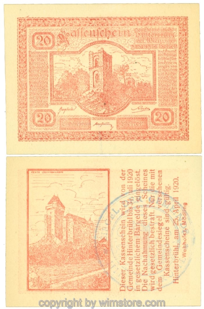 Hinterbrühl, J00376Ia7, 20 Heller; I