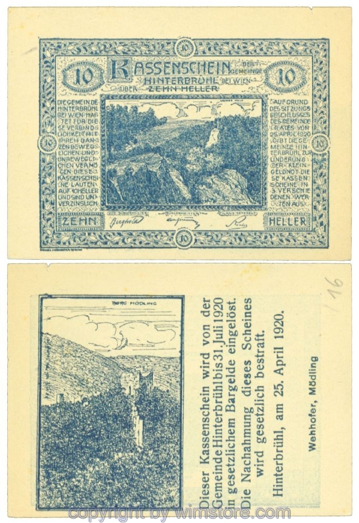 Hinterbrühl, J00376Ia11, 10 Heller; I